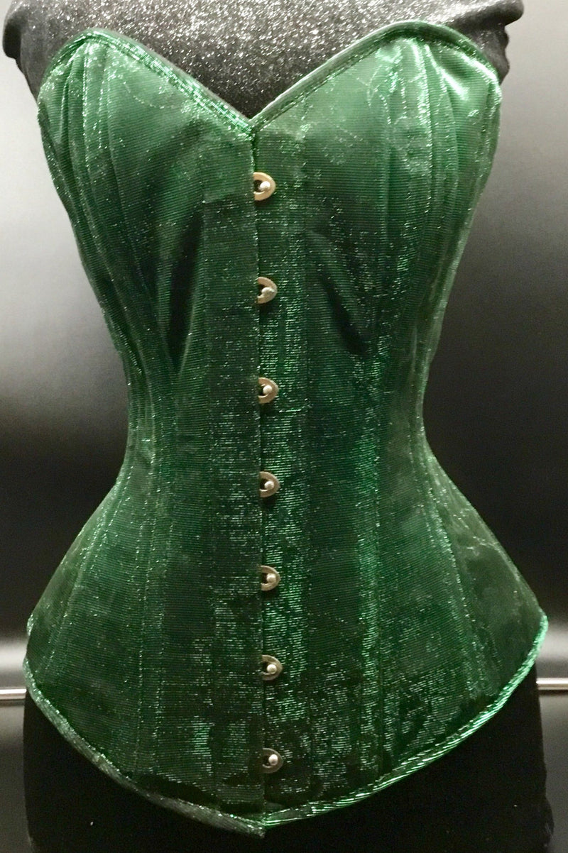 Green/teal Sparkles Corset Overbust