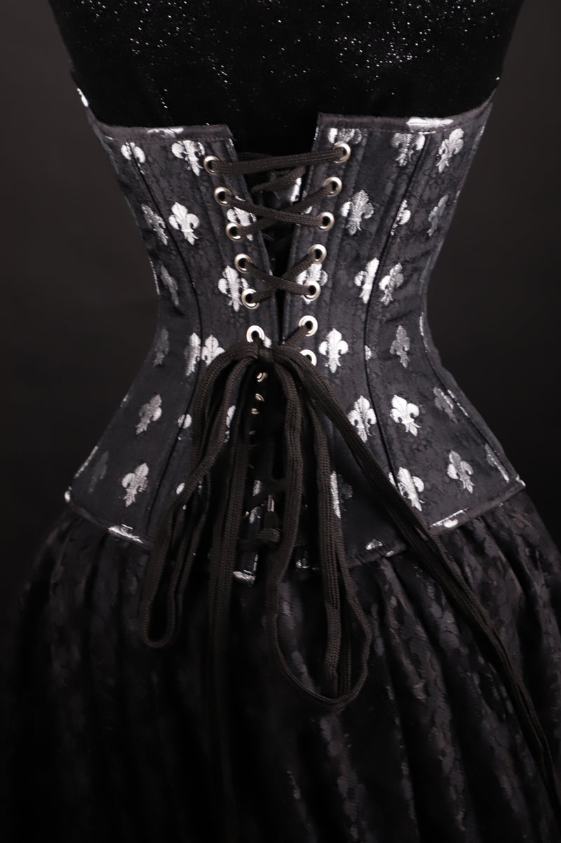 Fleur De Lis Silk Overbust