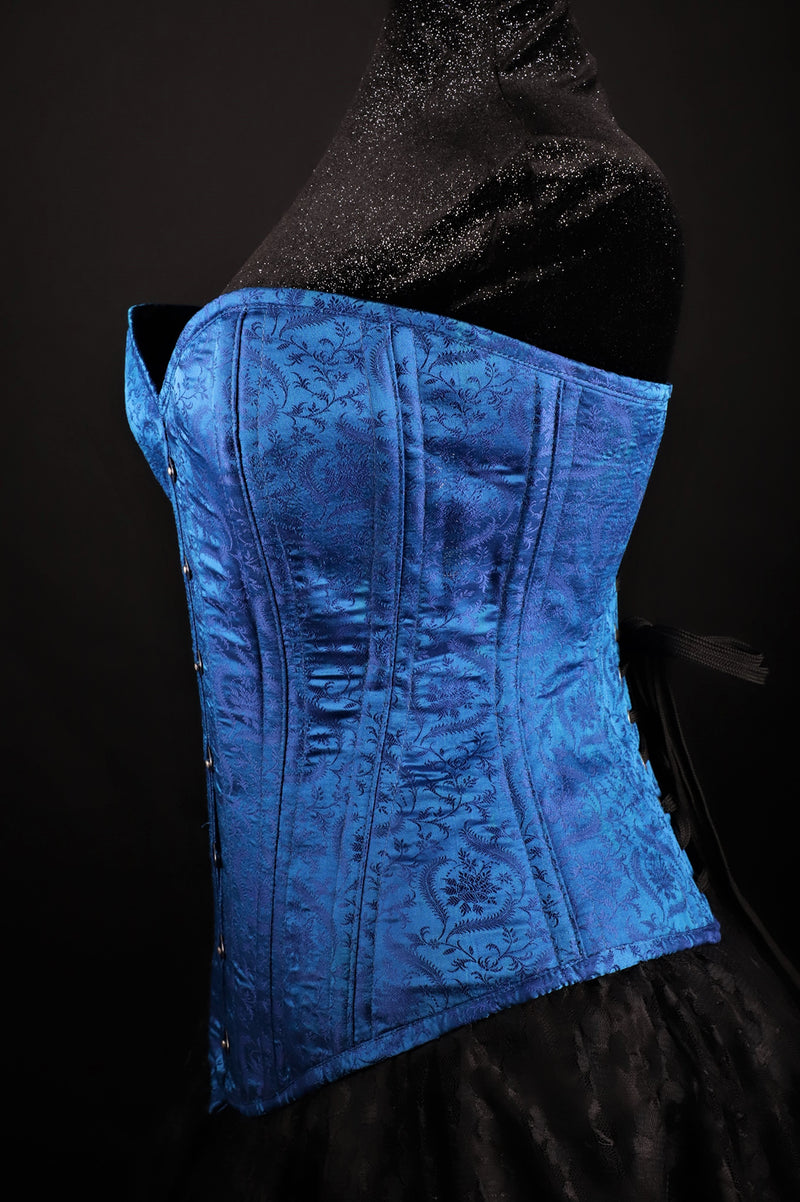 Silk Overbust Blue Corset