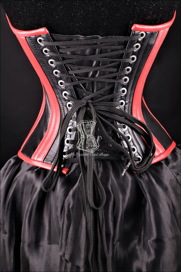 Best Black And Red Leather Corset Overbust