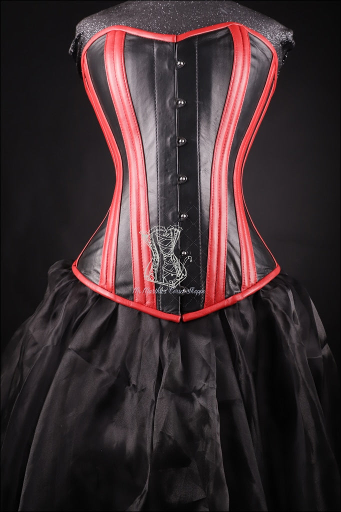 Best Black And Red Leather Corset Overbust