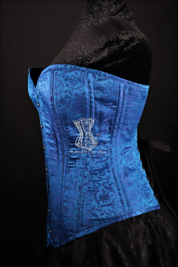 Silk Overbust Blue Corset