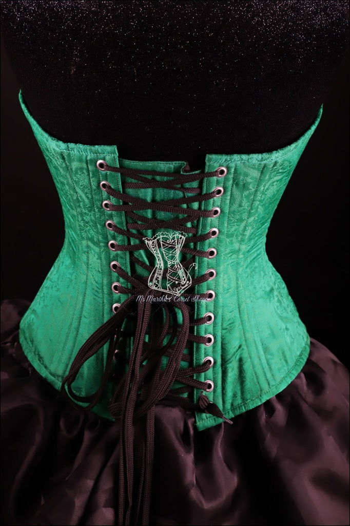 Silk Overbust Green Corset