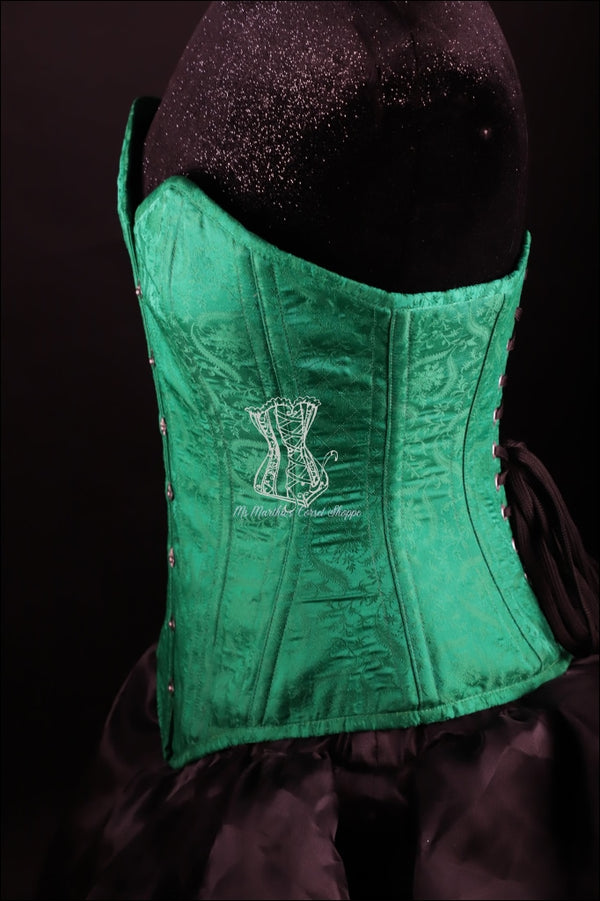 Silk Overbust Green Corset