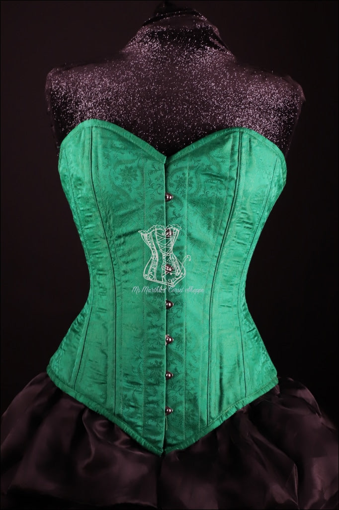 Silk Overbust Green Corset