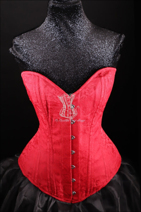 Silk Overbust Red Corset