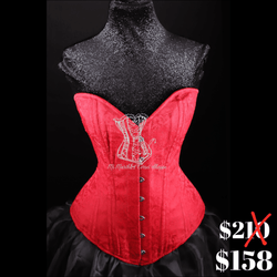 Ms. Martha Silk Overbust Corset - Red