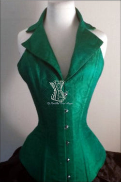 Corsevest Green Silk Overbust