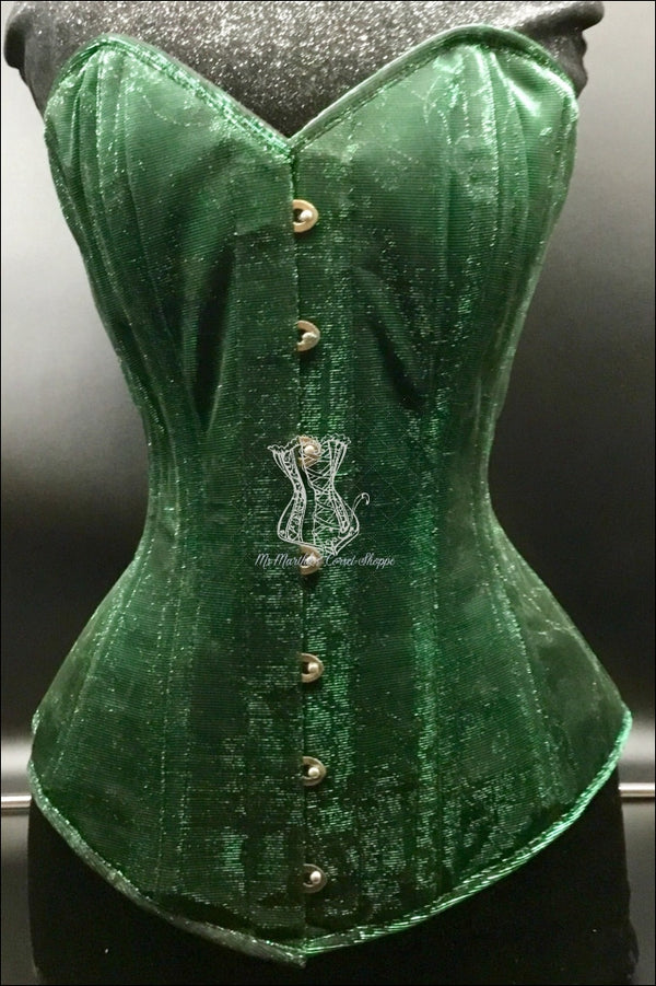 Green/teal Sparkles Corset Overbust