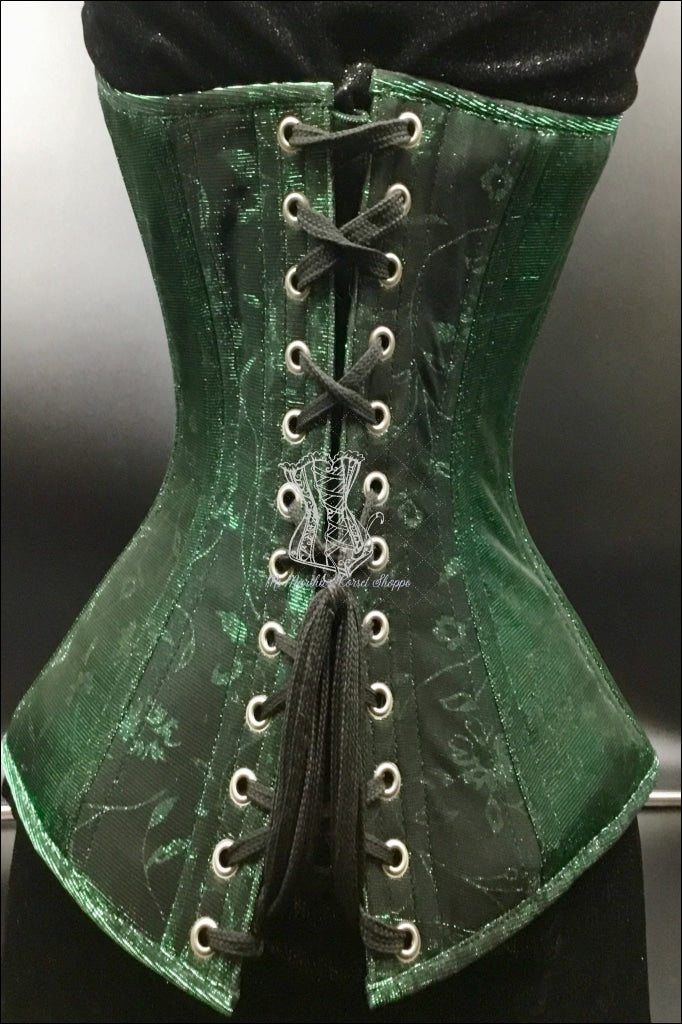 Green/teal Sparkles Corset Overbust