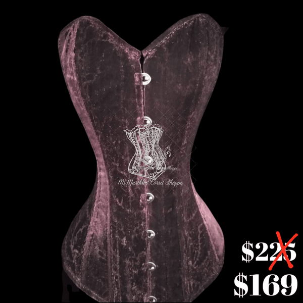 Ms. Martha Silk Sparkle Overbust Corset - Purple