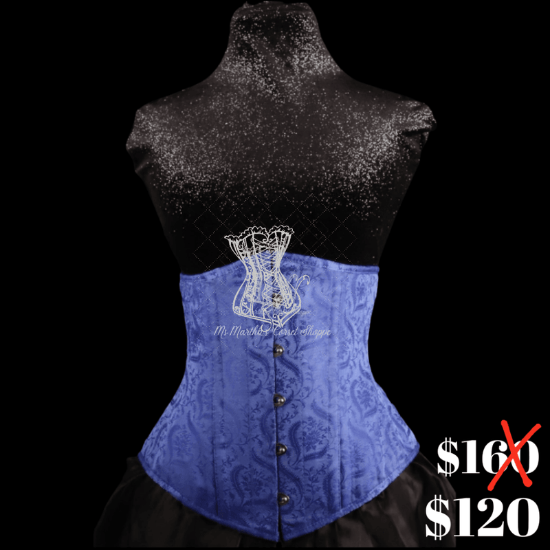 Ms. Martha Silk Underbust Cincher - Blue