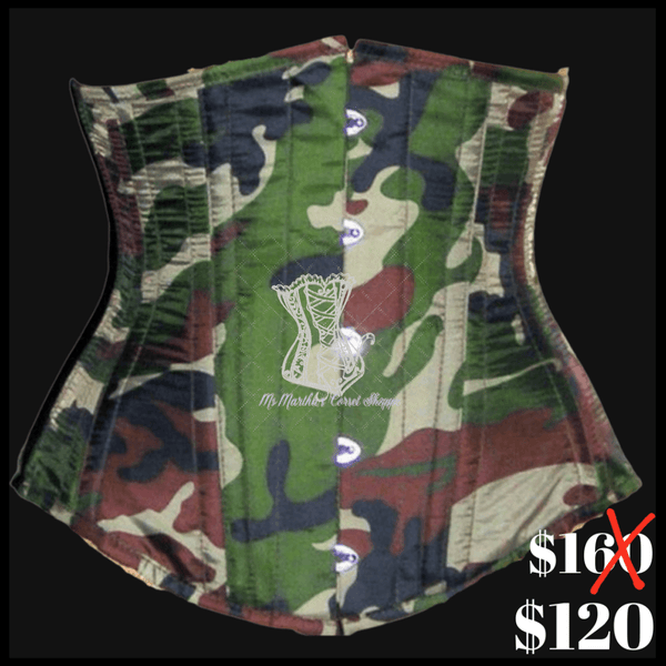 Ms. Martha Silk Underbust Cincher - Camo