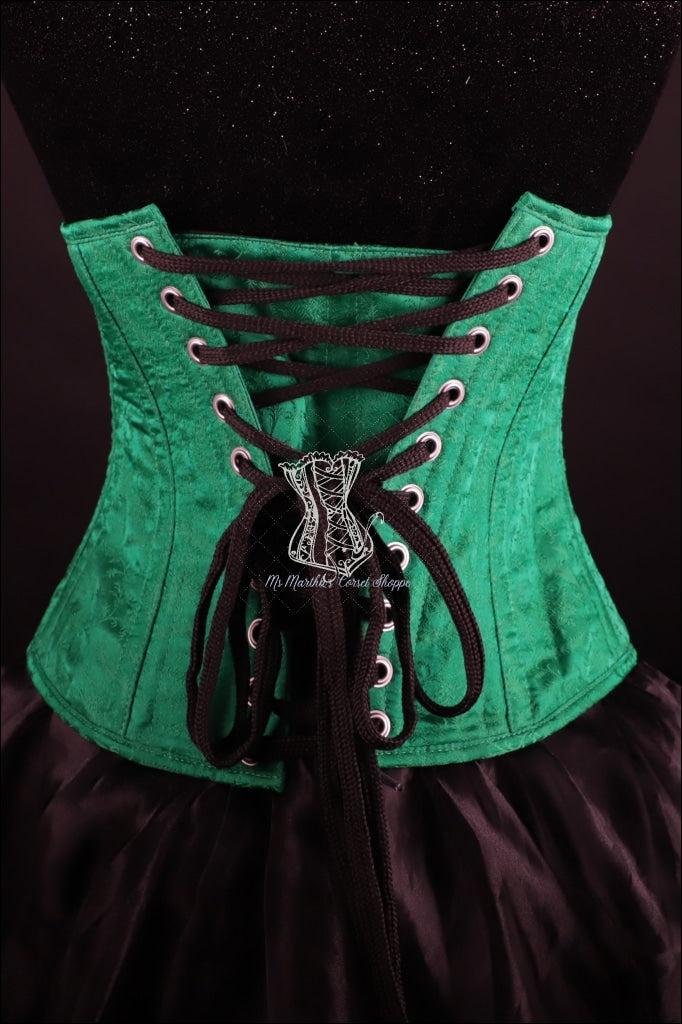 Silk Underbust Green Corset