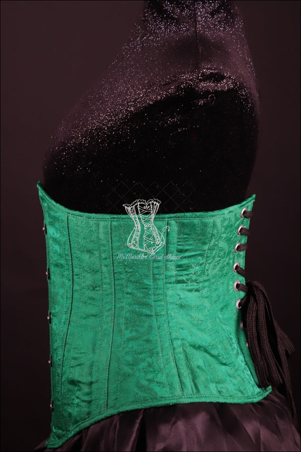 Silk Underbust Green Corset