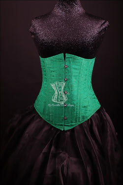 Silk Underbust Green Corset