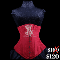 Ms. Martha Silk Underbust Cincher - Red