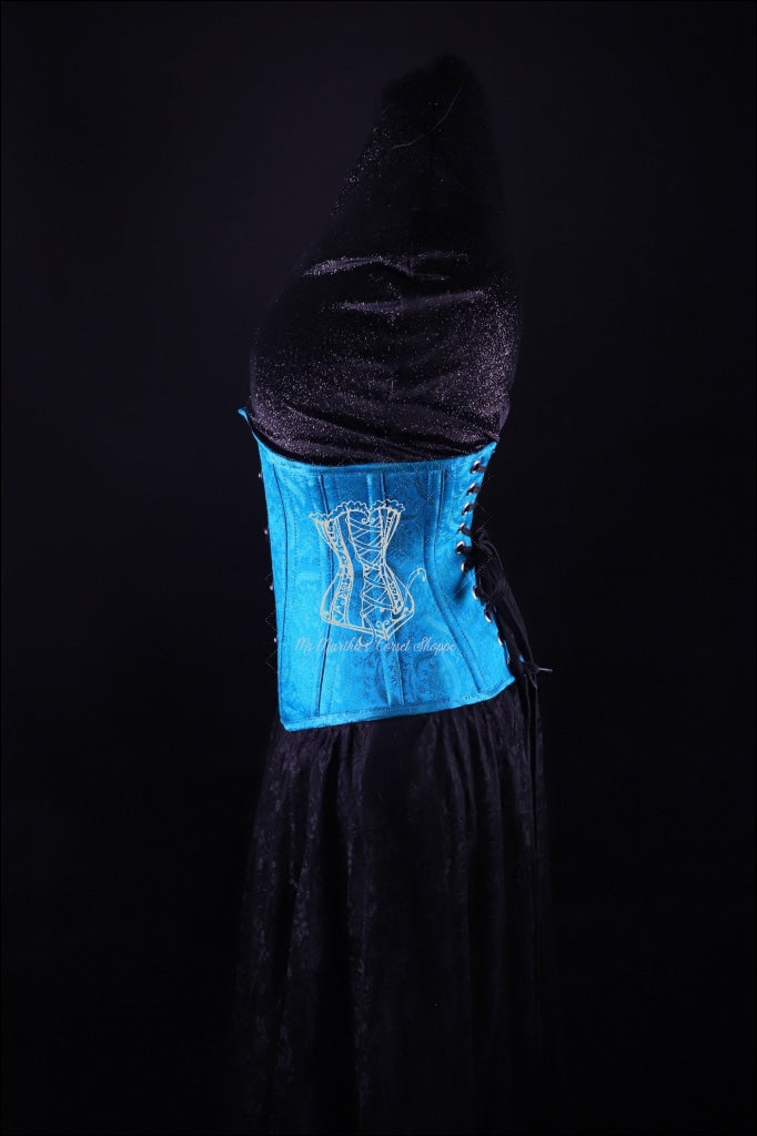 Silk Underbust Turquoise Corset