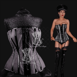 Womens Silk Curvy Canvas Corset Overbust